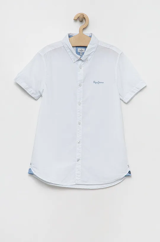 bijela Dječja pamučna košulja Pepe Jeans Misterton Za dječake