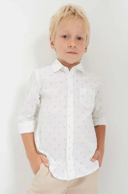 bela Otroška bombažna srajca Mayoral Fantovski