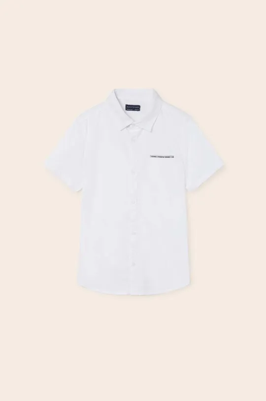 λευκό Παιδικό βαμβακερό πουκάμισο Mayoral