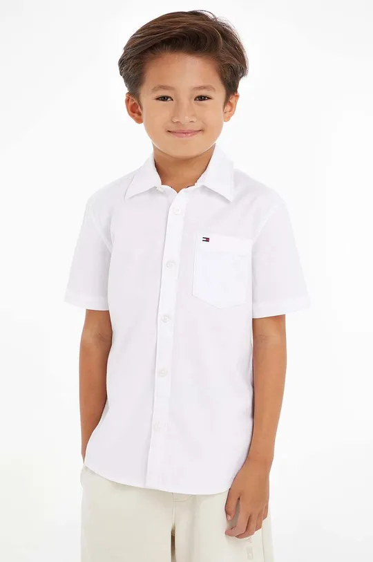 белый Детская рубашка Tommy Hilfiger Для мальчиков