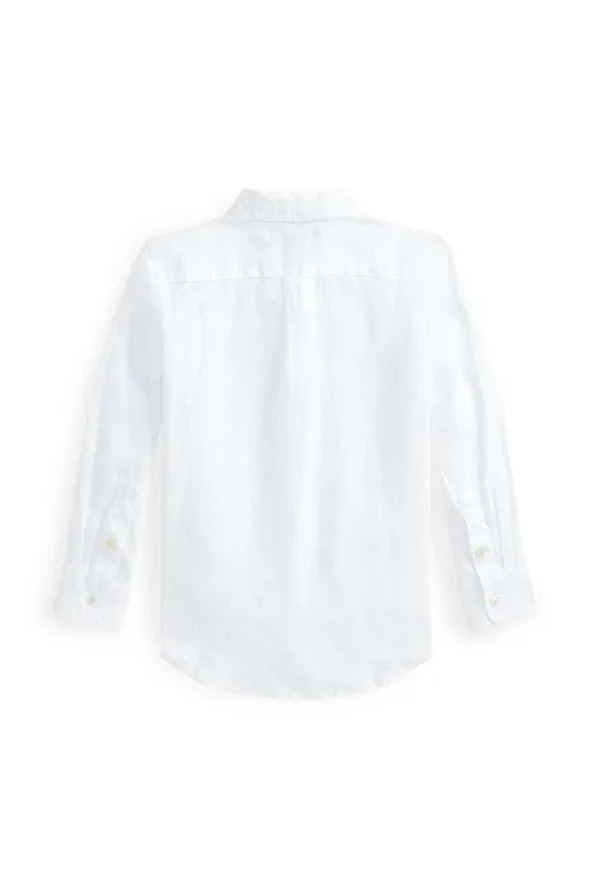 Dječja lanena košulja Polo Ralph Lauren bijela