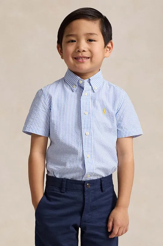 mornarsko plava Dječja pamučna košulja Polo Ralph Lauren Za dječake