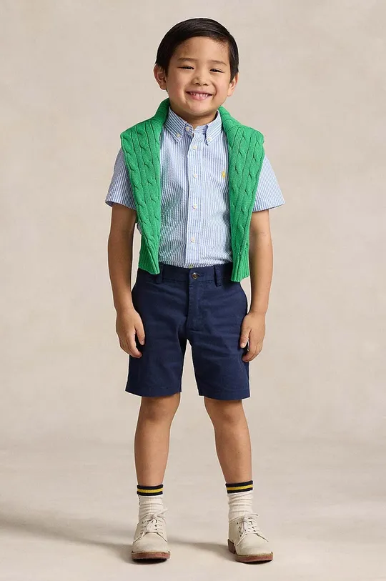 Детская хлопковая рубашка Polo Ralph Lauren Для мальчиков