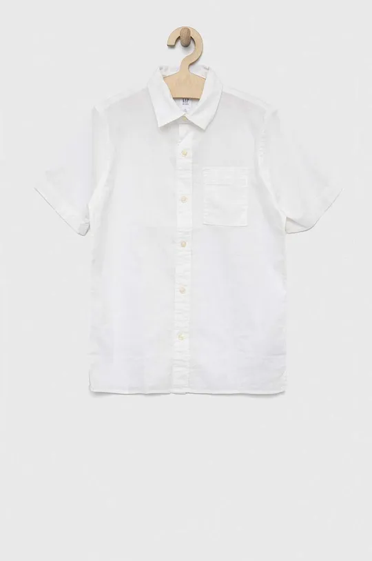 белый Детская льняная рубашка GAP Для мальчиков