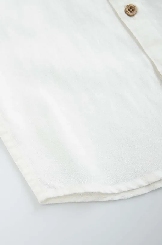λευκό Παιδικό πουκάμισο από λινό μείγμα Coccodrillo