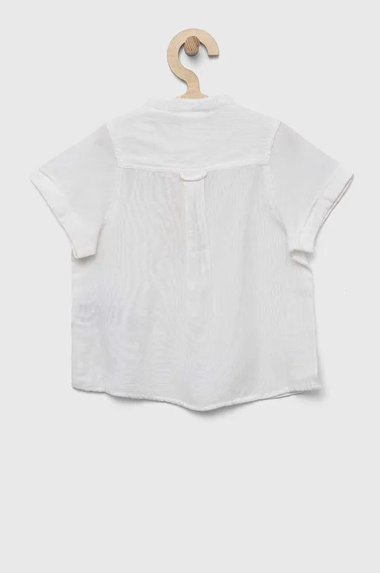 Otroška srajca s primesjo lanu zippy bela