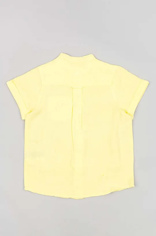 zippy koszula z domieszką lnu dziecięca żółty