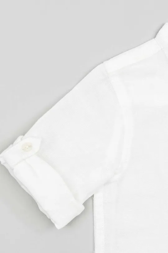 λευκό Παιδικό πουκάμισο από λινό μείγμα zippy