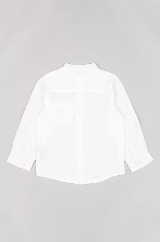 Dječja košulja s dodatkom lana zippy bijela