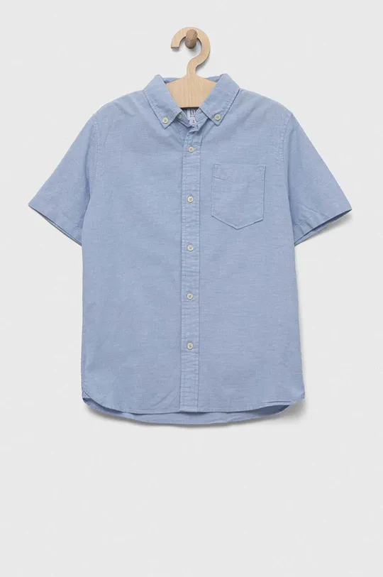 modrá Detská bavlnená košeľa GAP Chlapčenský