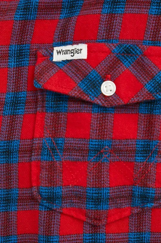 Βαμβακερό πουκάμισο Wrangler κόκκινο