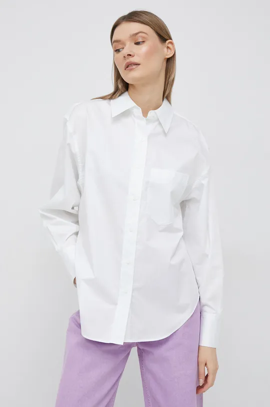 белый Хлопковая рубашка Calvin Klein Женский