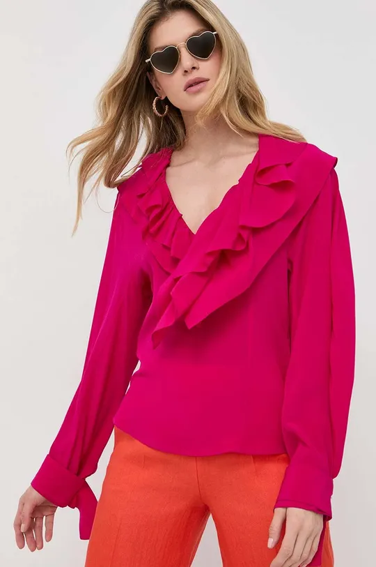 ροζ Μεταξωτή μπλούζα Victoria Beckham Γυναικεία