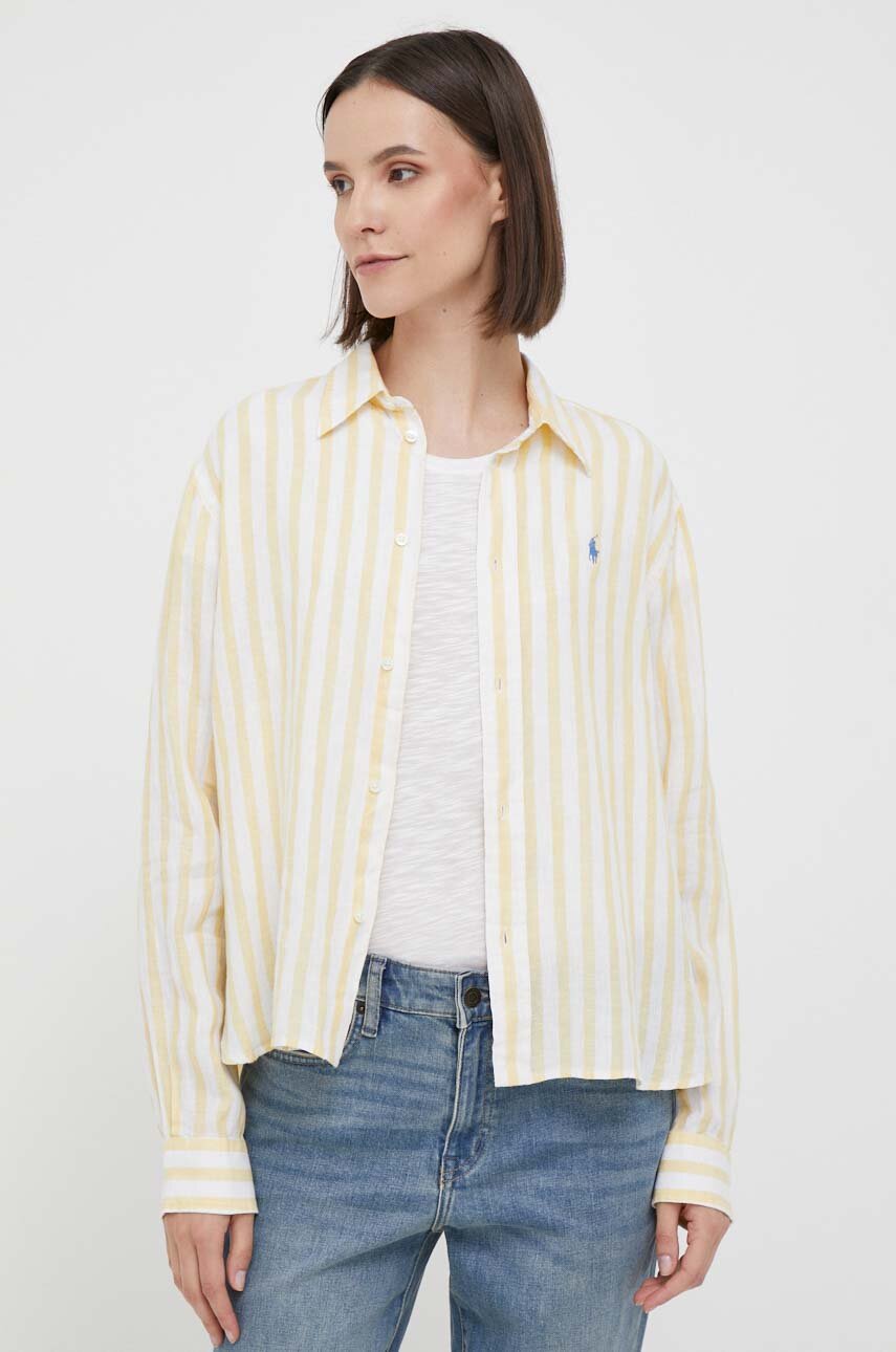 żółty Polo Ralph Lauren koszula lniana Damski