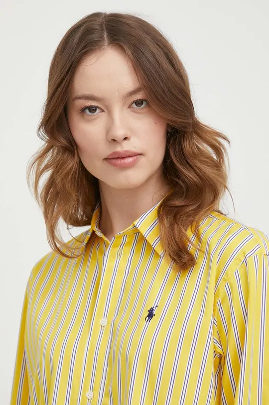 žltá Bavlnená košeľa Polo Ralph Lauren