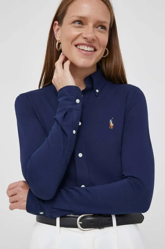 σκούρο μπλε Βαμβακερό πουκάμισο Polo Ralph Lauren Γυναικεία