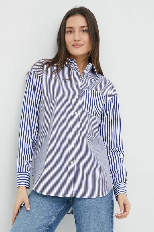 μπλε Βαμβακερό πουκάμισο Lauren Ralph Lauren Γυναικεία