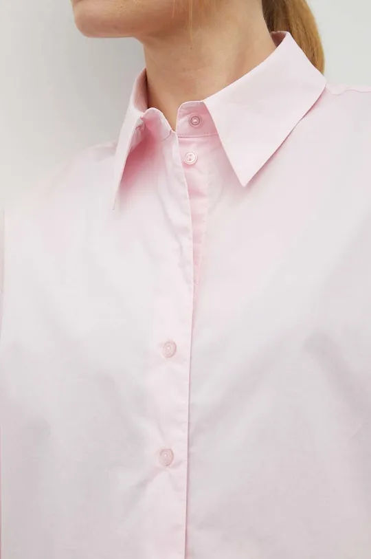 Хлопковая рубашка Herskind розовый