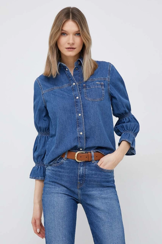 modra Jeans srajca Pepe Jeans Maeve Ženski