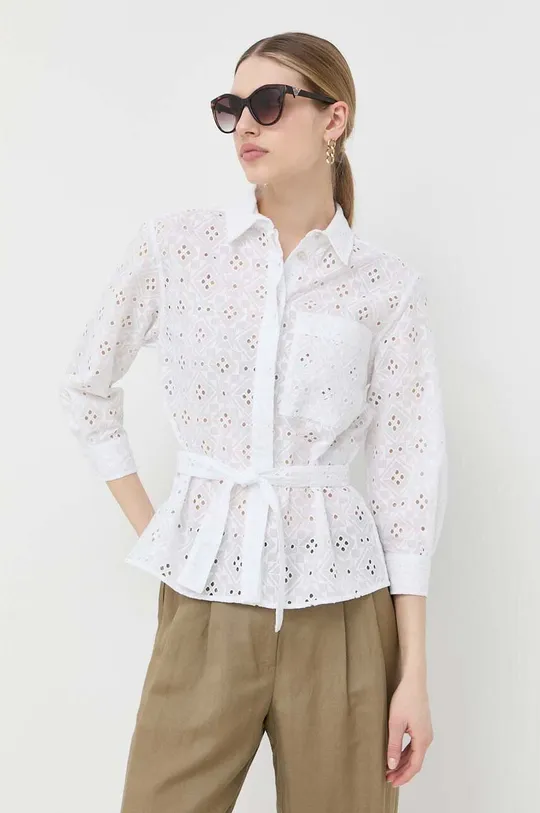 λευκό Βαμβακερό πουκάμισο Marella Γυναικεία