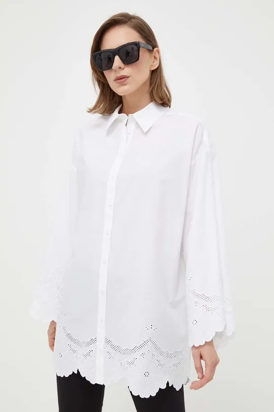 biały Twinset koszula bawełniana