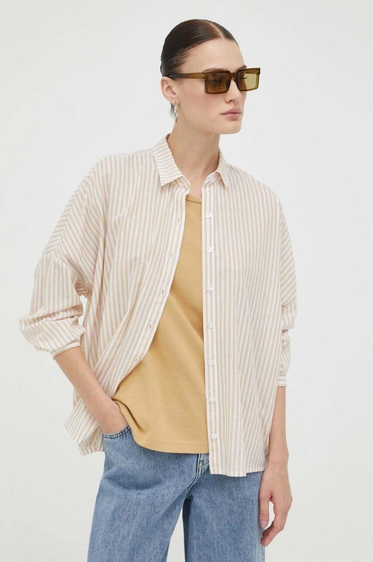 beige Mustang camicia in cotone Donna