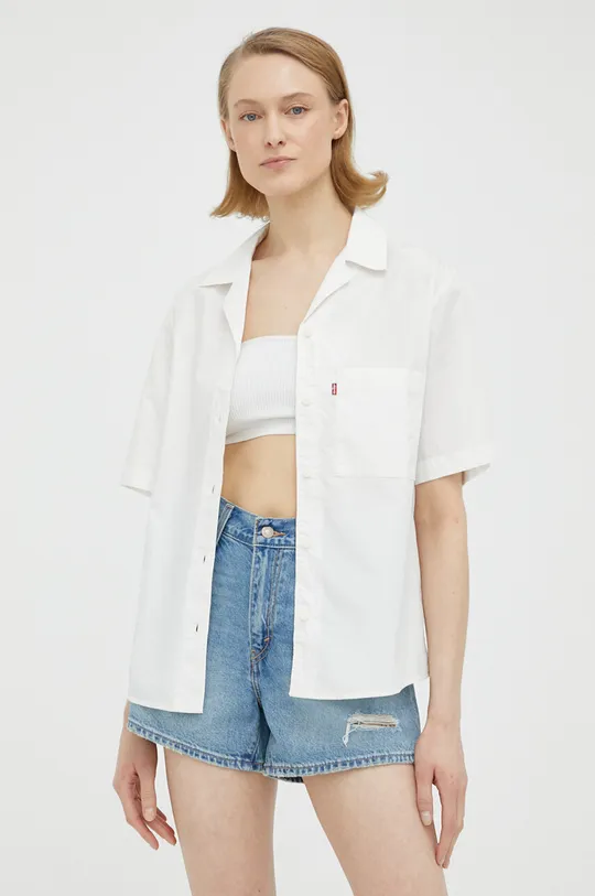 λευκό Βαμβακερό πουκάμισο Levi's Γυναικεία