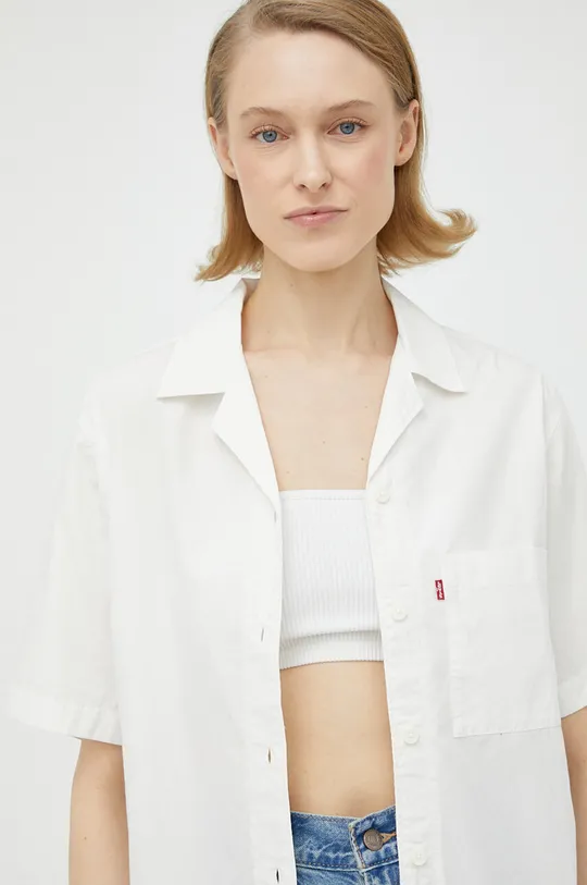 λευκό Βαμβακερό πουκάμισο Levi's