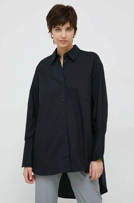 Бавовняна сорочка Sisley чорний