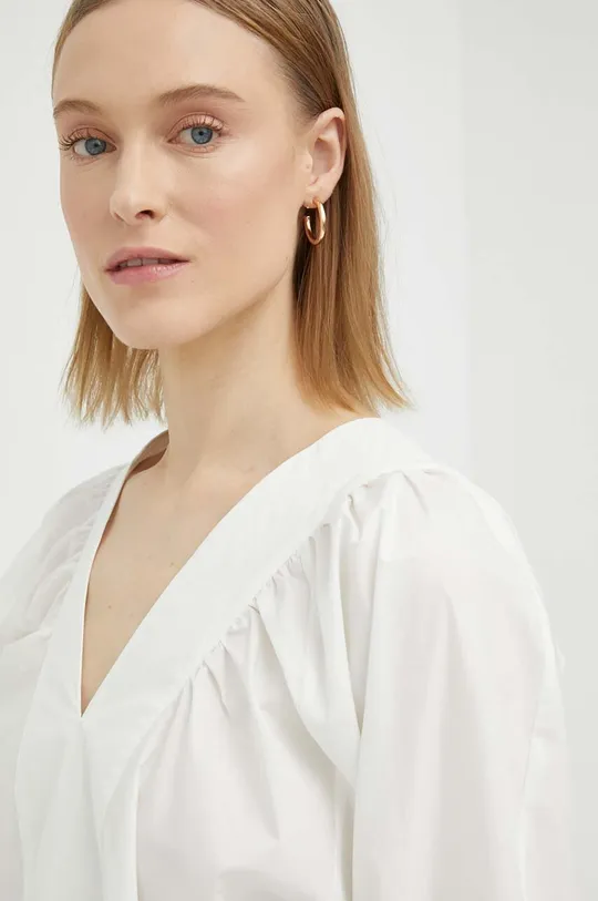 білий Бавовняна блузка By Malene Birger