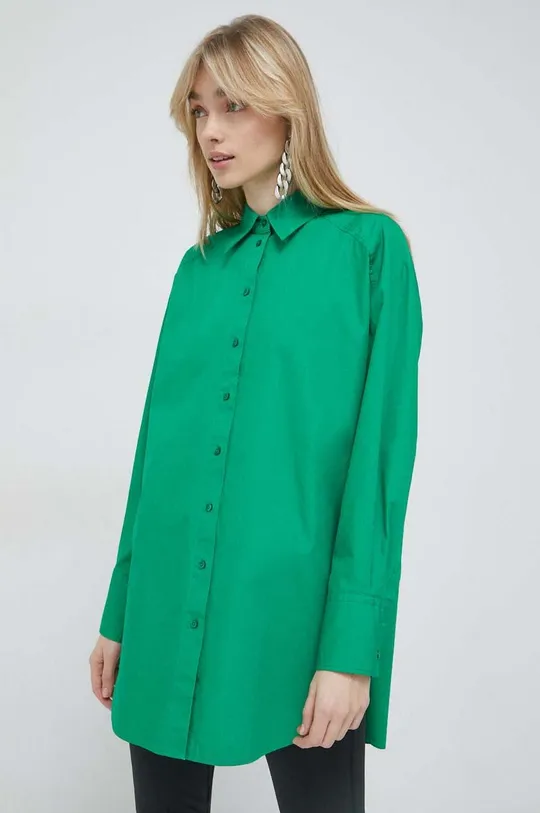 zelená Bavlněné tričko HUGO Dámský