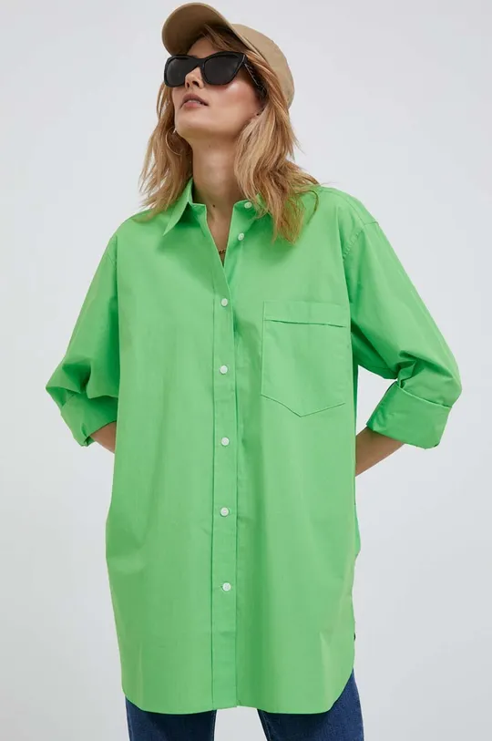 πράσινο Βαμβακερό πουκάμισο Tommy Hilfiger Γυναικεία