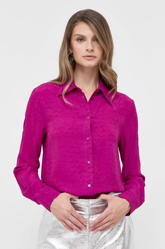 fioletowy Pinko koszula z domieszką jedwabiu