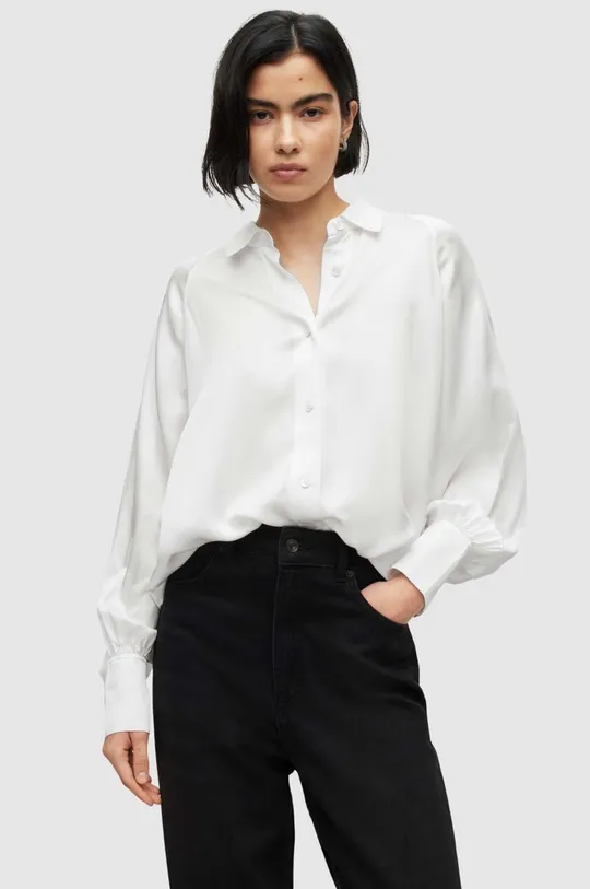λευκό Μεταξωτό πουκάμισο AllSaints Γυναικεία