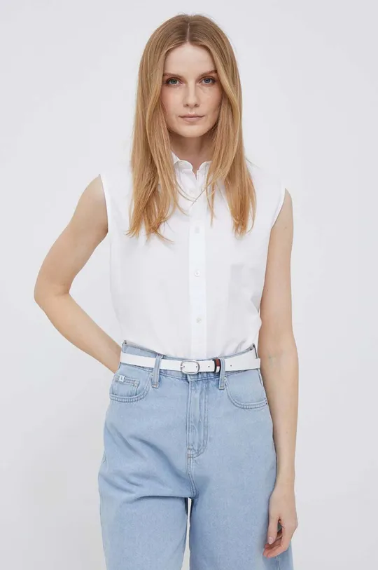 λευκό Βαμβακερό πουκάμισο Polo Ralph Lauren Γυναικεία