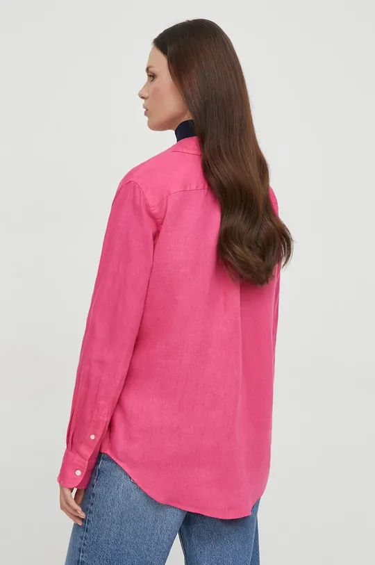 różowy Polo Ralph Lauren koszula lniana