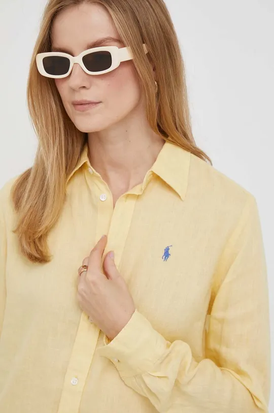 żółty Polo Ralph Lauren koszula lniana