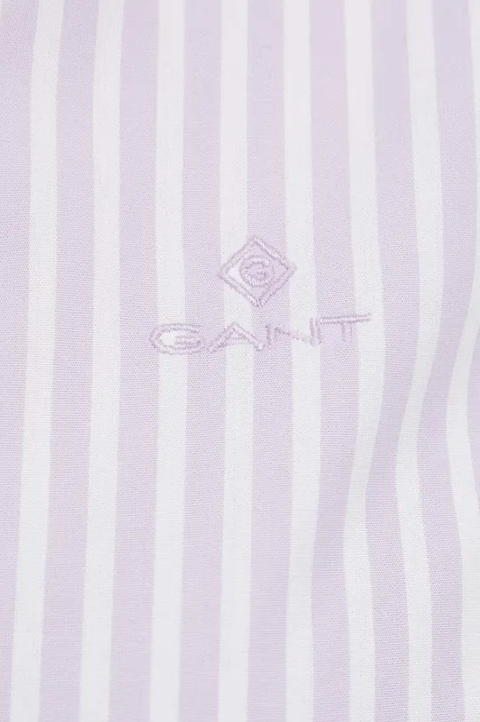 Βαμβακερό πουκάμισο Gant μωβ