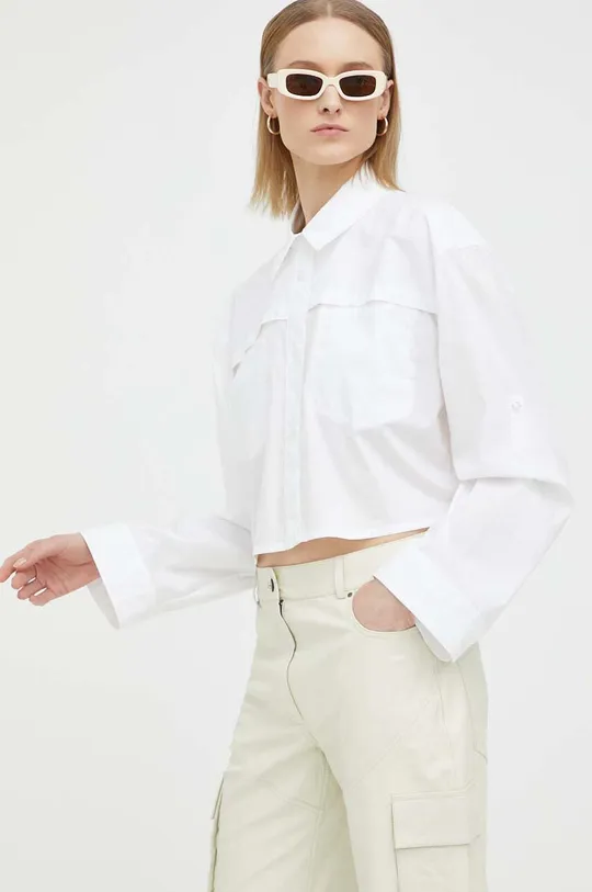 λευκό Βαμβακερό πουκάμισο Remain Γυναικεία