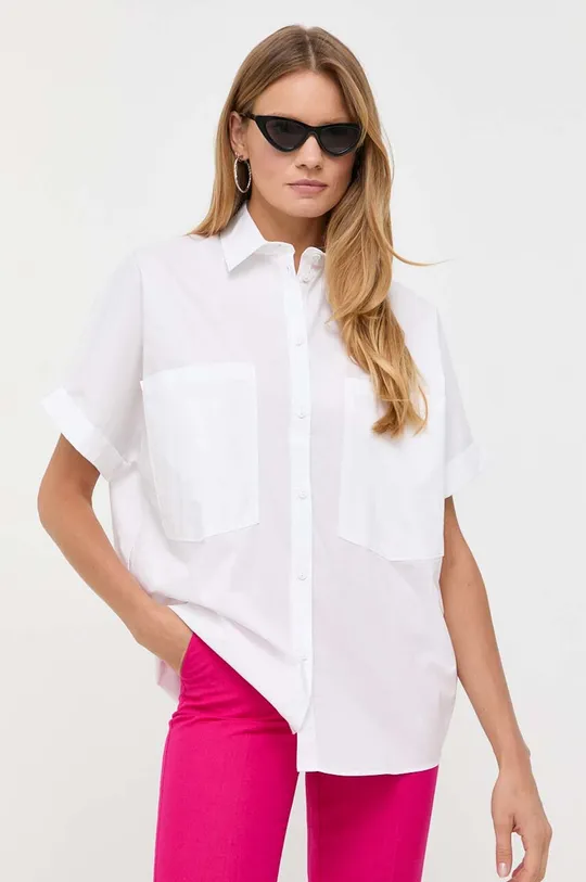 λευκό Βαμβακερό πουκάμισο Patrizia Pepe Γυναικεία