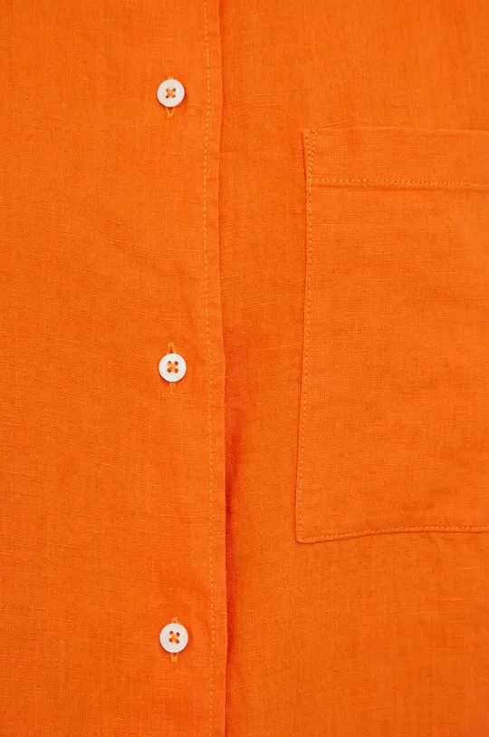Lanena srajca Marc O'Polo oranžna