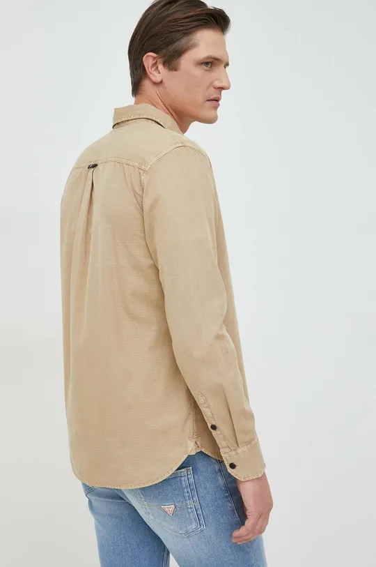 béžová Bavlnená košeľa Calvin Klein Jeans