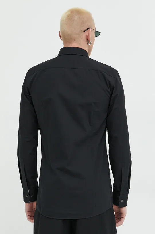 μαύρο Βαμβακερό πουκάμισο HUGO