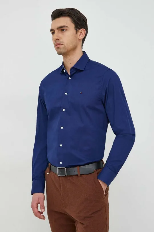 σκούρο μπλε Βαμβακερό πουκάμισο Tommy Hilfiger