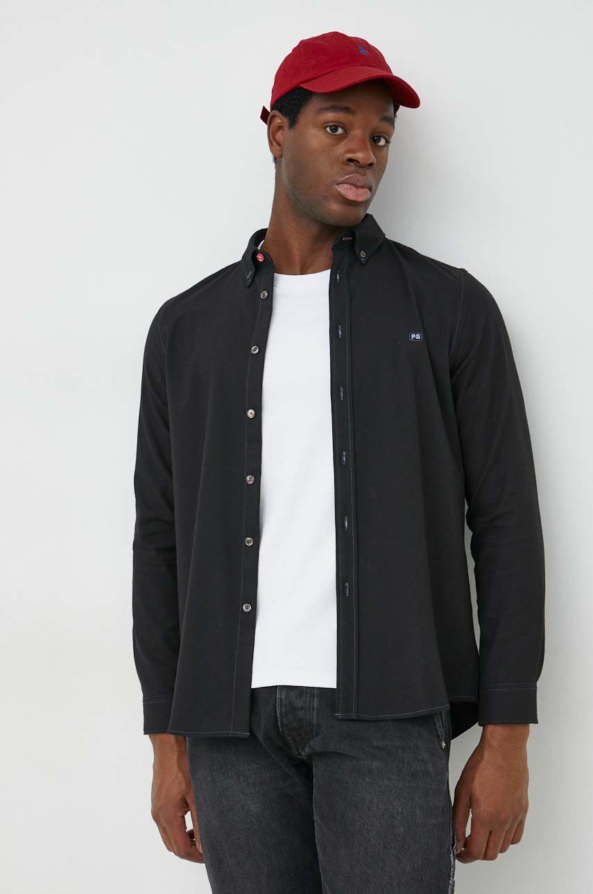Рубашка Paul Smith мужская цвет чёрный regular воротник button-down ...