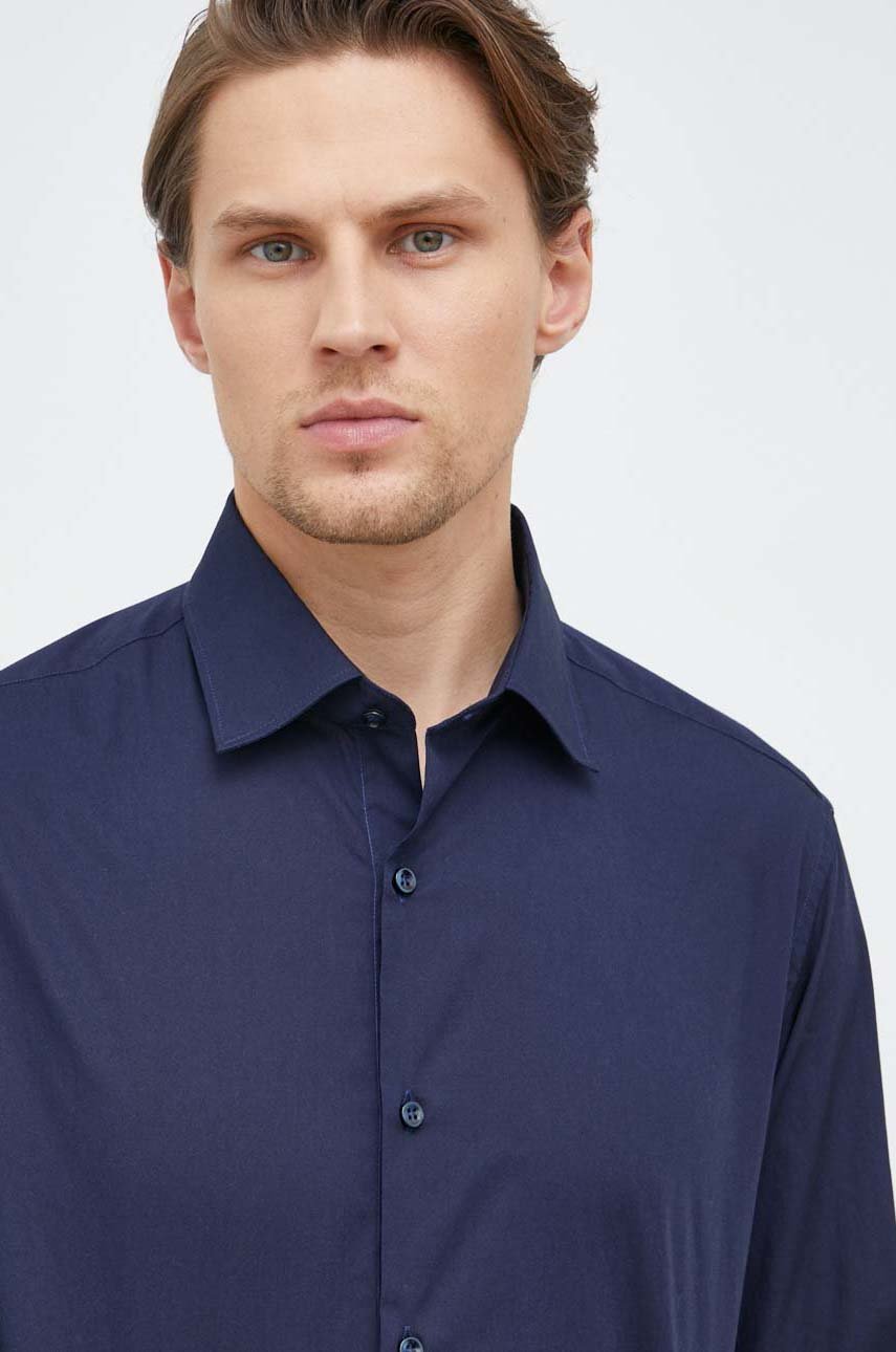 Бавовняна сорочка Paul&Shark чоловіча колір синій regular класичний