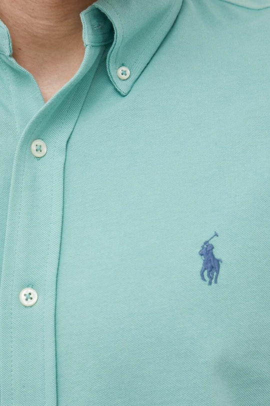 Bombažna srajca Polo Ralph Lauren zelena