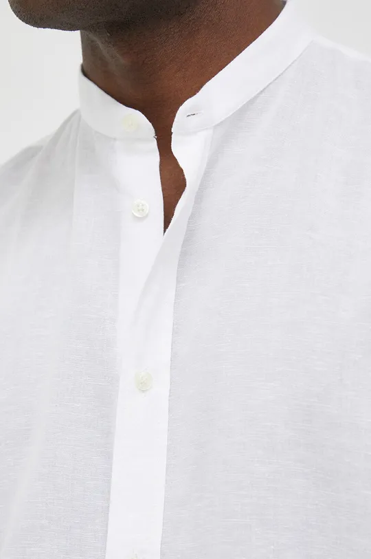 Liu Jo koszula z domieszką lnu biały