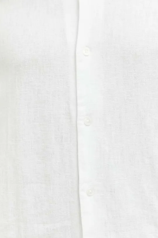 Lanena košulja Abercrombie & Fitch bijela