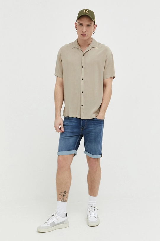 beige Jack & Jones camicia JJEJEFF Uomo